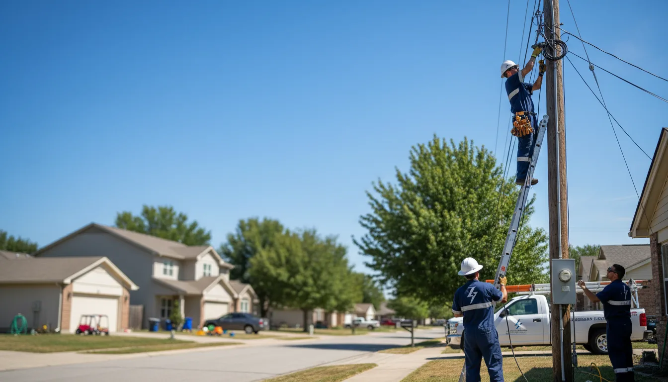 Residential electrician providing installation services in Tilden, TX